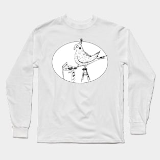 Cheerful Cockatiel Cooks Breakfast Long Sleeve T-Shirt